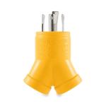 Camco 55438 PowerGrip (30M/2 x 15F) 4-Prong Generator Adapter