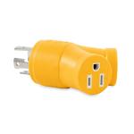 Camco 55438 PowerGrip (30M/2 x 15F) 4-Prong Generator Adapter