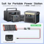 Bateria Power Solar to XT60 Charge Extension Cable 12AWG 20Ft Solar Connector to XT60 Adapter Cable for Solar Panel to LiFePO4 Battery RV Portable Power Station Solar Generator (20FT)
