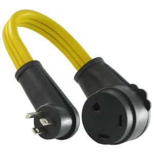Conntek 15 Amp to 30 Amp RV Camper Flat Cable Cord Adapter