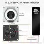 STARELO 20 Amp Outdoor Power Inlet Box