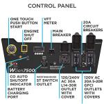 Westinghouse 9500 Peak Watt Home Backup Portable Generator, Remote Electric Start with Auto Choke, Transfer Switch Ready, Gas Powered, CO Sensor