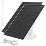 Solar Panel for Eufy Camera, for eufyCam 2/2 Pro,2C/2C Pro,E,soloCam E20/E40 Spotlight,IP65 Waterproof USB-C Solar Panel Charger for eufy with Micro USB & Micro Plug (2Pack)
