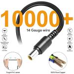 MJPOWER 20Ft Jackery Extension Cable 14AWG 6M 8mm DC Power Plug fit Jackery/Anker/BLUETTI/EBL/GRECEL/BALDR & Many Other DC 7909 Portable Power Station Solar Generator Solar Panels