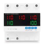 Automatic Transfer Switch 100A 110V,Solar Transfer Switch for Home Generator Grid Inverter Outdoor,ATS with 5 Digits LED Display