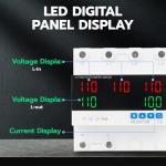 Automatic Transfer Switch 100A 110V,Solar Transfer Switch for Home Generator Grid Inverter Outdoor,ATS with 5 Digits LED Display