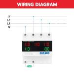 Automatic Transfer Switch 100A 110V,Solar Transfer Switch for Home Generator Grid Inverter Outdoor,ATS with 5 Digits LED Display