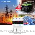 Automatic Transfer Switch 100A 110V,Solar Transfer Switch for Home Generator Grid Inverter Outdoor,ATS with 5 Digits LED Display