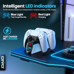 OIVO PS5 Controller Charger with Fast Charging AC Adapter, PS5 Controller Charging Station Stand for PlayStation 5, Docking Station Replacement for PS 5 Accessories Kits