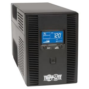Tripp Lite SMART1300LCDT 1300VA UPS Battery Backup, AVR, LCD Display, 8 Outlets, 120V, 720W, Tel & Coax Protection, USB, 3 Year Warranty & $250,000 Insurance Black