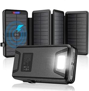 QiSa 38800mAh Solar Power Bank with Wireless Charging