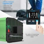 EDECOA 3000 Watt Power Inverter DC 12V to AC 110V 120V 3000W Converter for Car Truck RV with LCD and Dual USB Romte Controller (ETRC Remote)