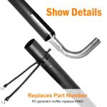 HRepair RV Generator Exhaust Extension Kit,RV Generator Exhaust Venting System For Most RV Exhaust Systems 44461