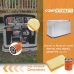 6485 Maintenance Kit Includes 070185E Oil Filter, 0J8478S Air Filter, RC12YC Spark Plug, Compatible with Generac 16KW 20KW 22KW 24KW 26KW Air Cooled Generator with 999cc Engine