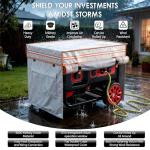 Generator Covers While Running,Generator Covers,28X20X20Inches,Top Can be Refuel, for 3000-5000W Frame Generator,900D+210D Double-Layer Fabric,With Tool Bag and Operable Window. Beige