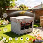Generator Covers While Running,Generator Covers,28X20X20Inches,Top Can be Refuel, for 3000-5000W Frame Generator,900D+210D Double-Layer Fabric,With Tool Bag and Operable Window. Beige