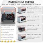 Generator Covers While Running,Generator Covers,28X20X20Inches,Top Can be Refuel, for 3000-5000W Frame Generator,900D+210D Double-Layer Fabric,With Tool Bag and Operable Window. Beige