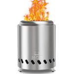 HGD Tabletop Fire Pit, Smokeless Firepit Outdoor, Mini Fire Pit for with Carry Bag for Camping Backyard Patio Garden Picnic, Silver