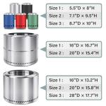 HGD Tabletop Fire Pit, Smokeless Firepit Outdoor, Mini Fire Pit for with Carry Bag for Camping Backyard Patio Garden Picnic, Silver