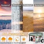 Generator Covers While Running,28"L x 20"W x 20"H Heavy Duty Waterproof Generator Covers for Outside,With Tool Bag And Visual Operation Window,Suitable for 3000W-5000W Frame Generator（Gray）