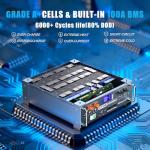 VPauexii 48V 600Ah LiFePO4 Lithium Battery,Auto Fire Suppression,WiFi/Bluetooth, 48V Server Rack Battery with 3U Rack Mount Kit, 30.72kWh,6000+ Cycles,for Solar Energy Storage, Off-Grid, Backup Power