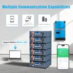 VPauexii 48V 600Ah LiFePO4 Lithium Battery,Auto Fire Suppression,WiFi/Bluetooth, 48V Server Rack Battery with 3U Rack Mount Kit, 30.72kWh,6000+ Cycles,for Solar Energy Storage, Off-Grid, Backup Power