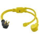 Conntek 14963: 50 Amps 14-50P to TT-30R & 5-15/20R Y-Adapter