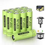 Kruta Rechargeable AA Battery for Outdoor Solar Lights, 12 Pack 1.2V NiMH 1000mAh Pre-Charged Double A Solar Battery for Garden Landscaping Outdoor Solar Lights (AA 1000mAh 12 Pack)
