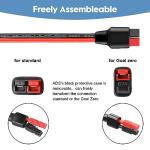 PAEKQ 10AWG Solar Panel Cable to Anderson Connector Adapter Solar Extension Cable Compatible with Anderson PowerPole Port for RV,Goal Zero Yeti,Renogy Portable Solar Generator Power Station (10FT)