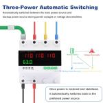 63A 110/120V Triple Power Automatic Transfer Switch,Automatic Switching Between Utility Power、Generator and Inverter,Overcurrent Protection,Overvoltage and undervoltage Protection