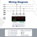 63A 110/120V Triple Power Automatic Transfer Switch,Automatic Switching Between Utility Power、Generator and Inverter,Overcurrent Protection,Overvoltage and undervoltage Protection