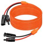 XRDS -RF Solar Extension Cable 40FT, 14AWG Tinned Copper with Solar Panel Connectors, 10AWG Red & Black Branch Wires, Heavy Duty Outdoor Power Cord for RV, Inverter, Generator, Off-Grid System