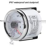 Trim Gauge Boat 52mm/2in UP-DN Boat Marine Trim Gauge 0-190ohm Trim Tilt Indicator Red Backlight(Silver frame on white) for trim gauge for boat mercruiser trim sender gauge kit