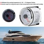 Trim Gauge Boat 52mm/2in UP-DN Boat Marine Trim Gauge 0-190ohm Trim Tilt Indicator Red Backlight(Silver frame on white) for trim gauge for boat mercruiser trim sender gauge kit