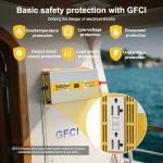 XWJNE 3000W Pure Sine Wave Power Inverter 24V DC to 120V GFCI AC Converter with LCD Display and Remote for Home, RV, Truck, Off-Grid Solar Power