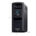CyberPower CP850PFCLCD PFC Sinewave UPS Battery Backup and Surge Protector, 850VA/510W, 10 Outlets, AVR, Mini-Tower; UL Certified