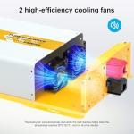 XWJNE 3000W Pure Sine Wave Power Inverter 24V DC to 120V GFCI AC Converter with LCD Display and Remote for Home, RV, Truck, Off-Grid Solar Power