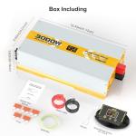 XWJNE 3000W Pure Sine Wave Power Inverter 24V DC to 120V GFCI AC Converter with LCD Display and Remote for Home, RV, Truck, Off-Grid Solar Power
