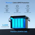 DR.PREPARE 12V 100Ah LiFePO4 Lithium Battery, 1280Wh Deep Cycle Lithium Iron Phosphate Battery with 100A BMS, Low & High Temp Protection, for RV, Marine, Solar Power, Off-Grid, Home Energy Storage