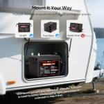 DR.PREPARE 12V 100Ah LiFePO4 Lithium Battery, 1280Wh Deep Cycle Lithium Iron Phosphate Battery with 100A BMS, Low & High Temp Protection, for RV, Marine, Solar Power, Off-Grid, Home Energy Storage