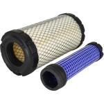 XYZIL Tune-Up Filter Kit 206421 Compatible with Miler Bobcat 250 Welder for Kubota D722FB-25 D722 Diesel Engine Driven Welding Generator 3 Cylinder Outer Inner Air Filter Oil In-Line Fuel Filter