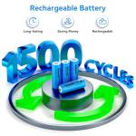 Henreepow 3.2V Rechargeable Solar Batteries, 4-Pack