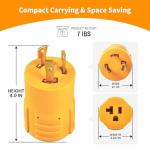 LBSC 30 Amp to 110 Adapter for Shore Power,NEMA L5-30P Twist Lock to 15/20 Amp Marine & RV Adapter,30A 125V Converts to Household 15A/20A 120V for Generator, Boats, Camper & Home