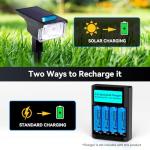 Henreepow 3.2V Rechargeable Solar Batteries, 4-Pack