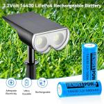 Henreepow 3.2V Rechargeable Solar Batteries, 4-Pack