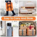 Voipvvii Folding Hand Truck500lbs, Portable Heavy Duty Dolly Cart, 6 Wheels Collapsible Luggage Cart with 2 Elastic Ropes - Compact Trolley Cart for Easy Moving - Ideal Hand Cart for Travel and More