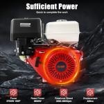 4-Stroke 15HP Gas Engine 420cc Go Kart Motor Engine with 1.72Gal Fuel Tank & High-Precision Carburetor Pull Start Air Cooling Gasoline Engine for Water Pump, Generator, Trencher, Go Kart