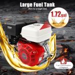 4-Stroke 15HP Gas Engine 420cc Go Kart Motor Engine with 1.72Gal Fuel Tank & High-Precision Carburetor Pull Start Air Cooling Gasoline Engine for Water Pump, Generator, Trencher, Go Kart