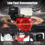4-Stroke 15HP Gas Engine 420cc Go Kart Motor Engine with 1.72Gal Fuel Tank & High-Precision Carburetor Pull Start Air Cooling Gasoline Engine for Water Pump, Generator, Trencher, Go Kart