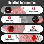 4-Stroke 15HP Gas Engine 420cc Go Kart Motor Engine with 1.72Gal Fuel Tank & High-Precision Carburetor Pull Start Air Cooling Gasoline Engine for Water Pump, Generator, Trencher, Go Kart